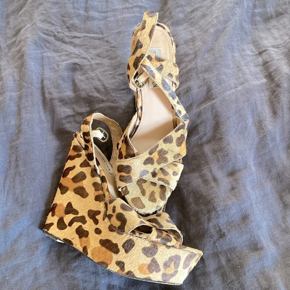 Cowhide Cheetah Pumps Steve Madden